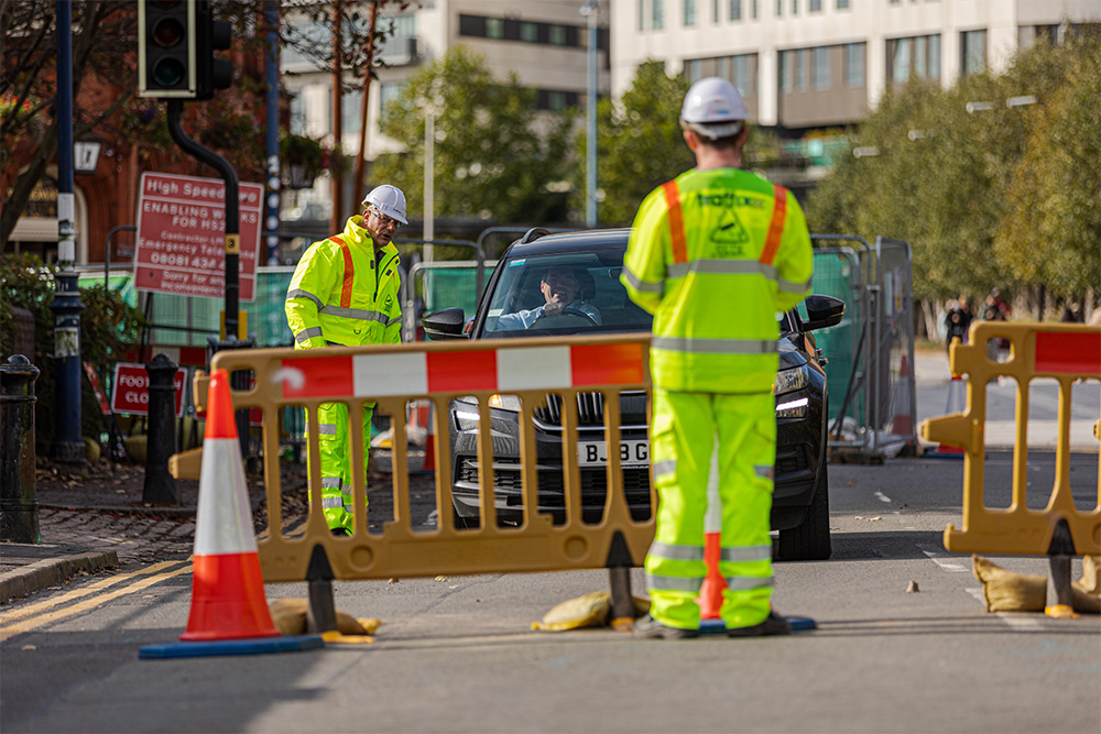Two Traffix operatives providing traffic management in Birmingham