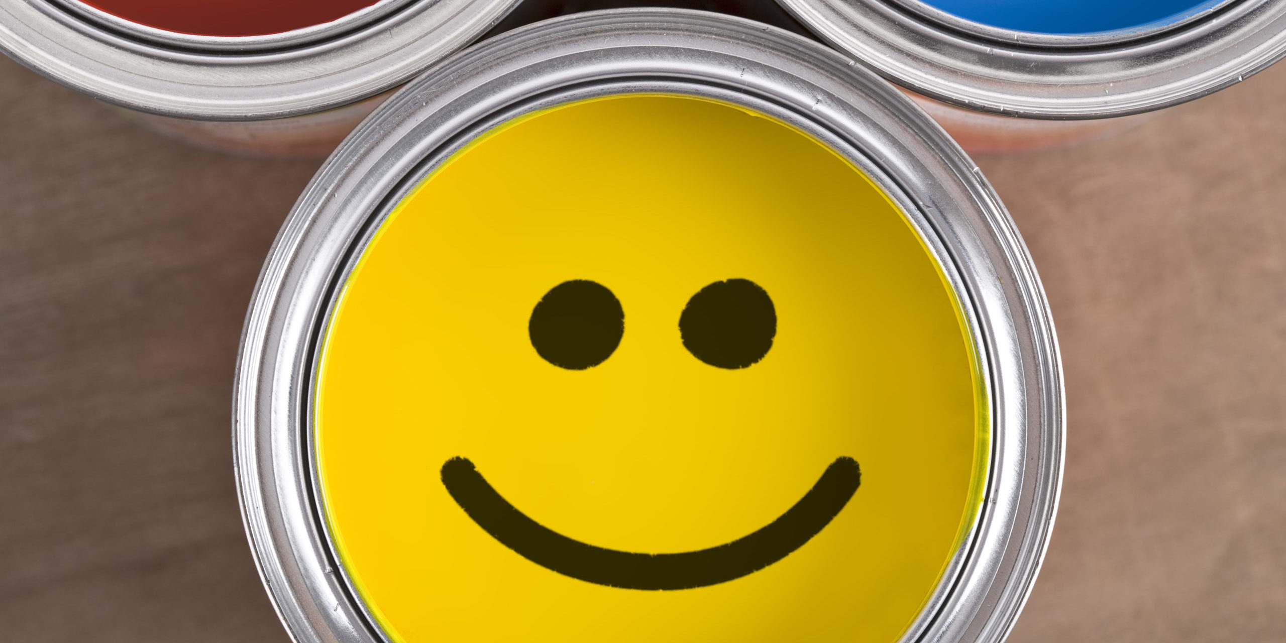 Paint Cans Smiling face on a paint can