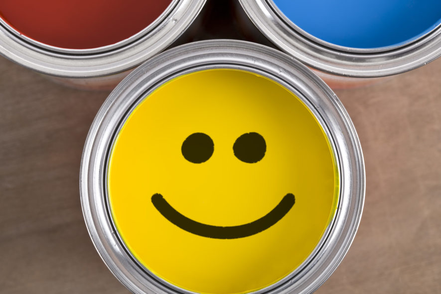 Paint Cans Smiling face on a paint can