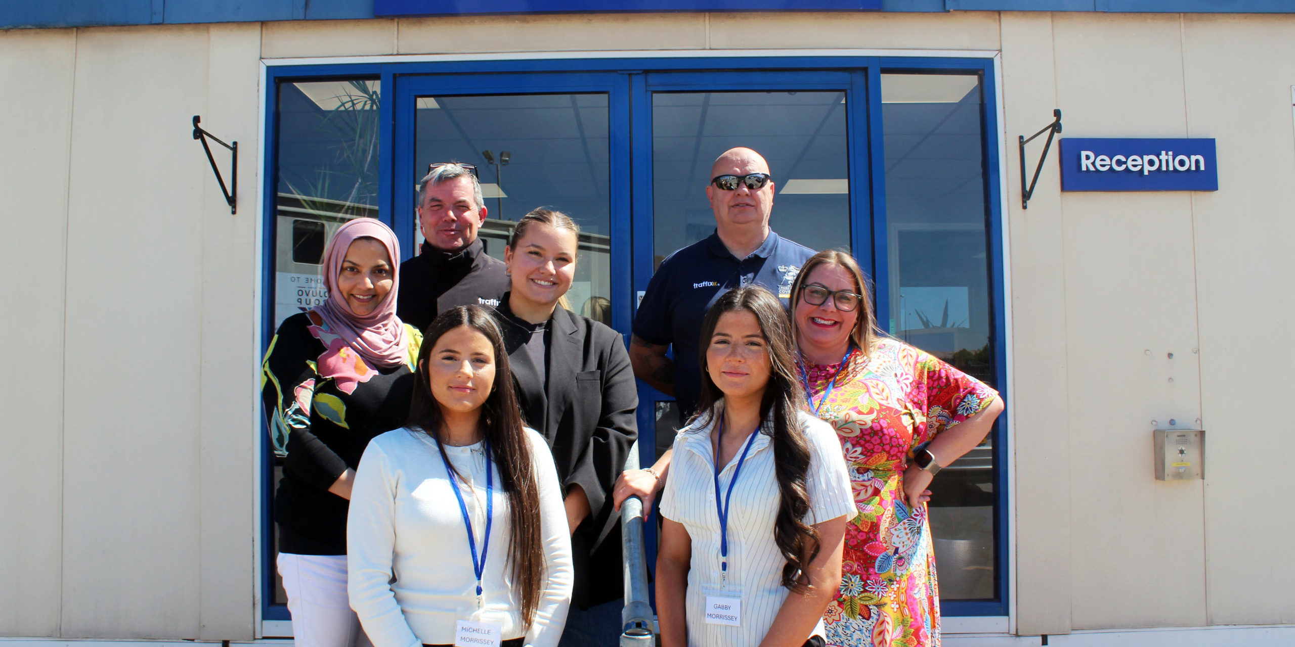 traffix-work-experience Gabby and Michelle Morrissey on work experience with the Traffix crew