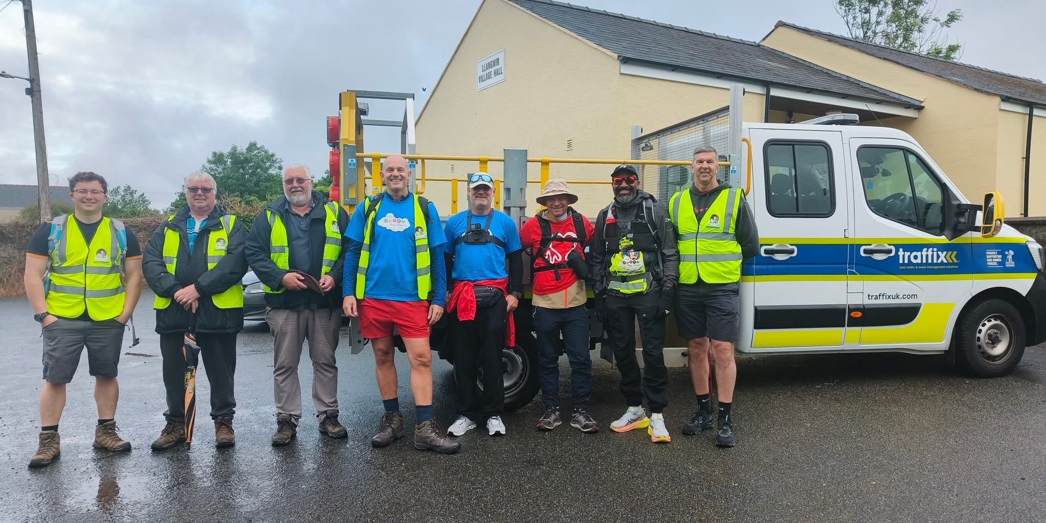 the walk team with their traffix vehicle