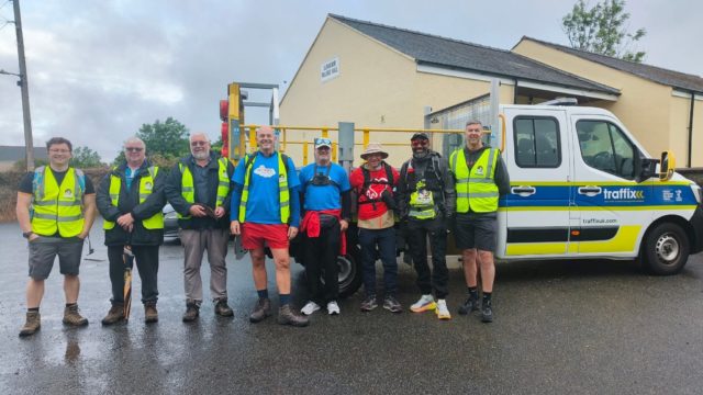 the walk team with their traffix vehicle