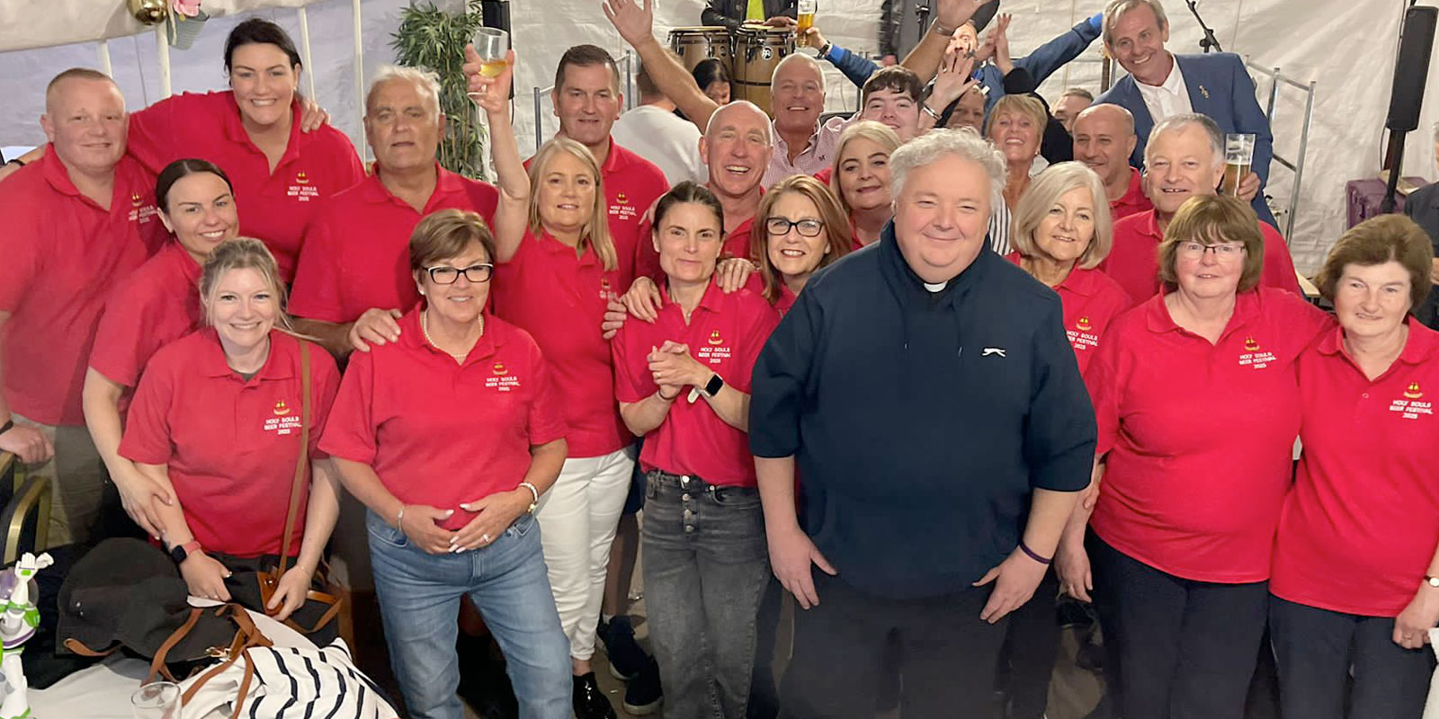 crowd and organisers at an acocks green beer festival
