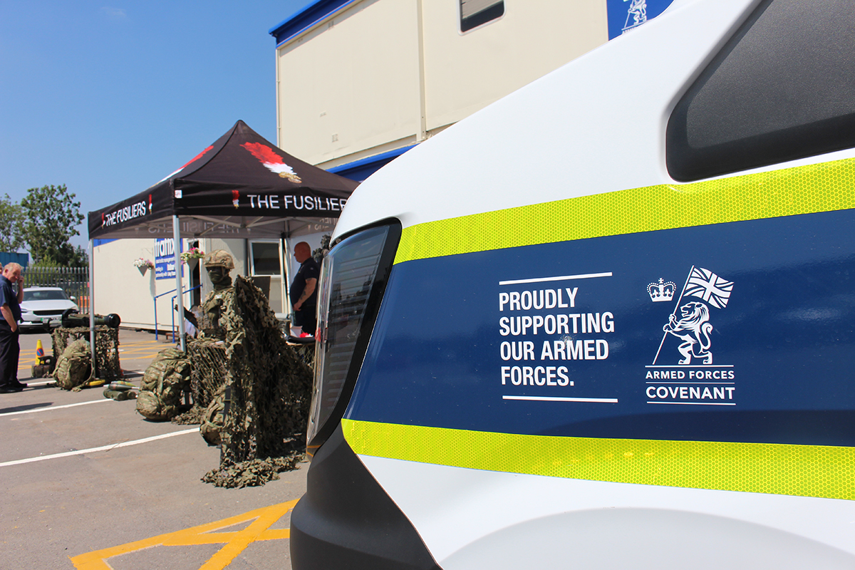 traffix-tm-van-with-armed-forces-covenant-logo Traffix TM van with Armed Forces Covenant logo